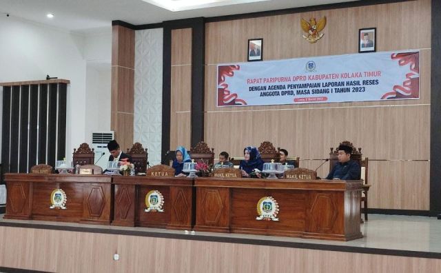 Rapat Paripurna DPRD Kab. Kolaka Timur dengan Agenda Penyampaian Laporan Hasil Reses Masing-Masing Anggota DPRD Kabupaten Kolaka Timur Masa Sidang I Tahun 2023