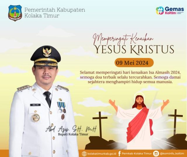 Selamat Memperingati Kenaikan Yesus Kristus / Isa Almasih Tahun 2024