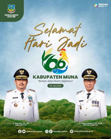  Selamat Hari Jadi Kabupaten Muna ke 66 Tahun 2025