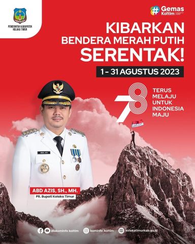 Ayo Kibarkan Bendera Merah Putih secara Serentak di seluruh wilayah Kolaka Timur