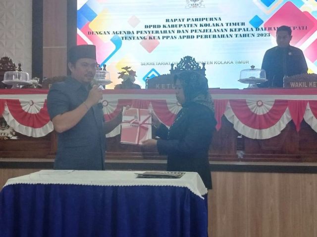 Bupati Koltim Mengikuti Rapat Paripurna DPRD tentang KUA-PPAS APBD-P Tahun Anggaran 2023