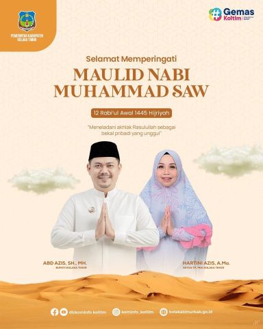 Selamat memperingati Maulid Nabi Muhammad SAW Tahun 1445 Hijriyah/2023 Masehi