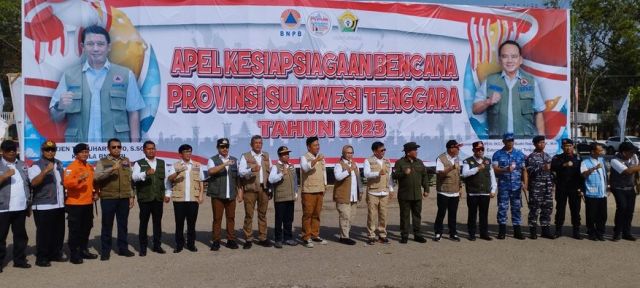 Bupati Koltim Hadiri Apel Kesiapsiagaan Bencana Sultra 2023