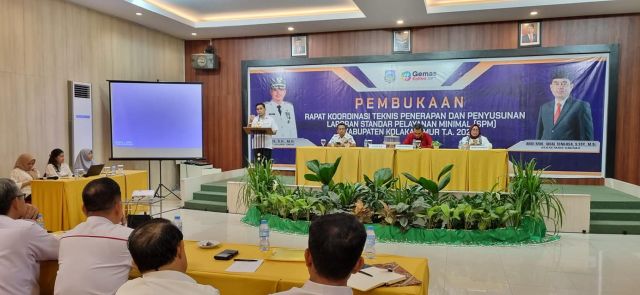 Sekda Koltim Buka Rakor Teknis Penerapan dan Penyusunan SPM Koltim
