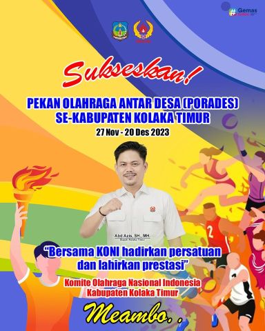 Sukseskan Pekan Olah Raga antar Desa Porades Kabupaten Kolaka Timur