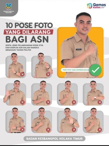 10 Pose foto yang dilarang bagi ASN