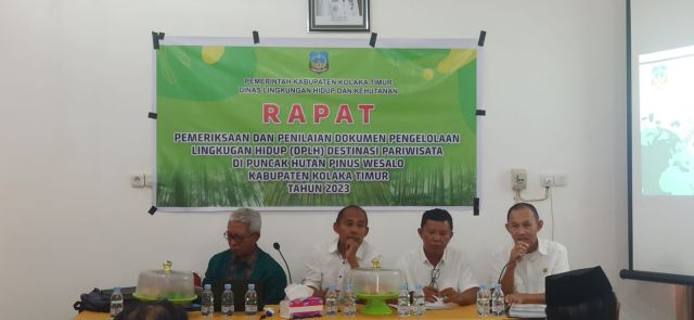 Kadis DLHK buka Rapat Pemeriksaan dan Penilaian DPLH Destinasi Pariwisata di Puncak Hutan Pinus Wesalo