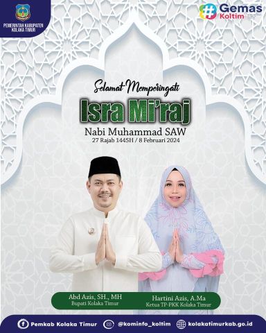 Pemerintah Kabupaten Kolaka Timur mengucapka Selamat Memperingati Isra MiRaj Tahun 1445 H/ 2024 M
