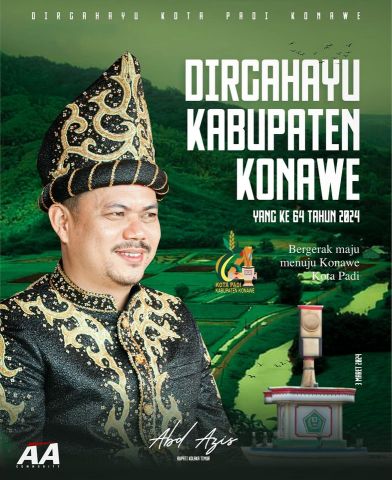 Pemerintah Kabupaten Kolaka Timur mengucapkan Dirgahayu Kabupaten Konawe yang ke 64 Tahun 2024