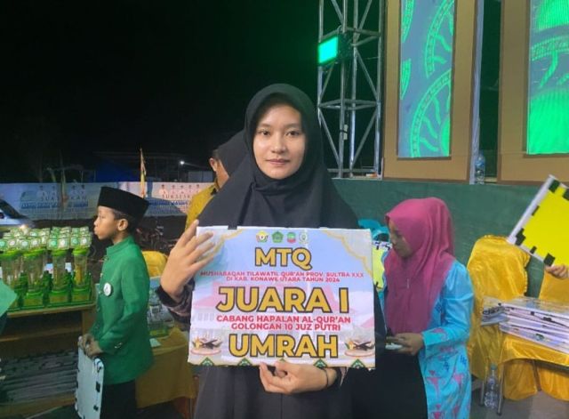 Koltim Raih Tiga Emas di MTQ Sultra, Hadiah Umrah Menanti