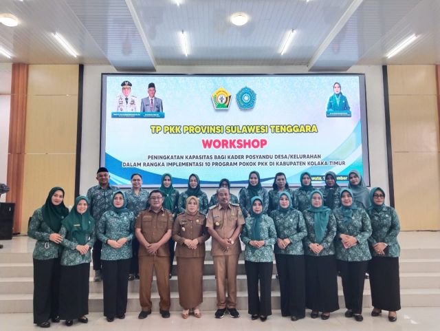 Bupati  serta Ketua TP PKK Koltim   hadiri Workshop Peningkatan Kapasitas bagi Kader Posyandu di Koltim