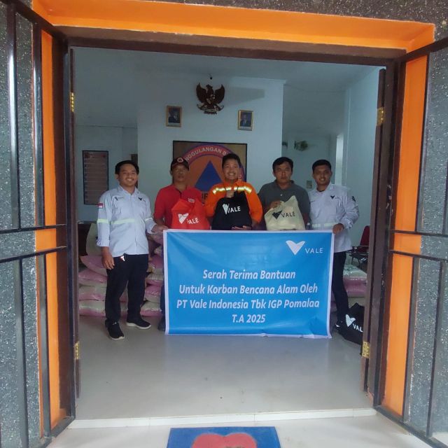 PT Vale Blok Pomalaa Sumbang Bantuan Bagi Korban Gempa