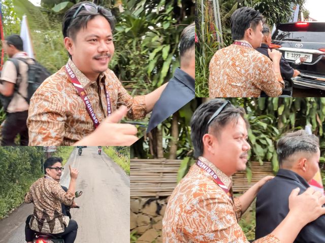 Hadiri Silaturahmi KIM di Hambalang Bogor, Bupati Kolaka Timur Abdul Azis Dibonceng Naik Ojek