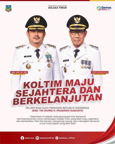 Bupati dan Wakil Bupati Koltim Resmi Dilantik Presiden