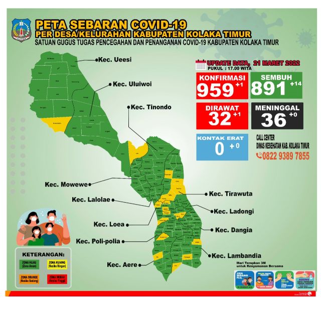 DATA COVID-19, 21 MARET 2022