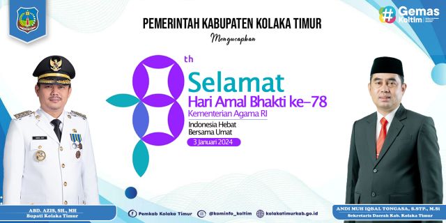 Selamat Hari Amal Bhakti Kementerian Agama Republik Indonesia Tahun 2024
