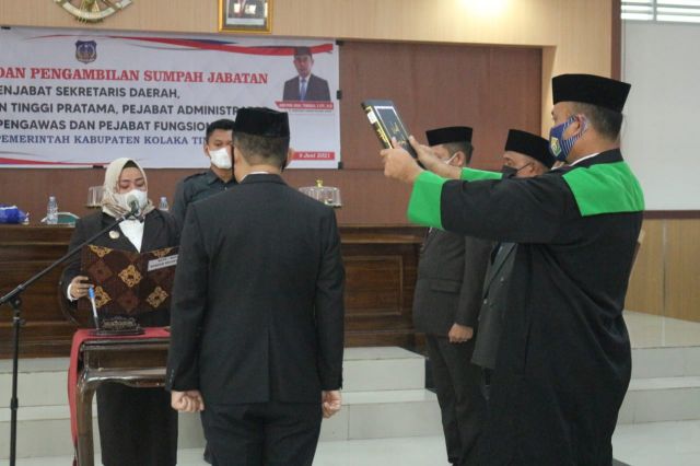 Puluhan Pejabat Lingkup Pemda Koltim Dilantik