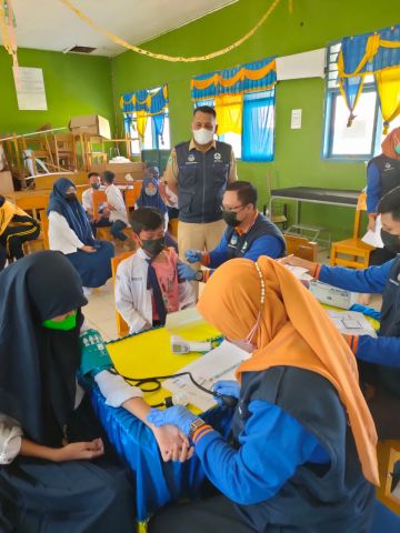 Vaksinasi  Pelajar di Lambandia Capai Lima Puluh Persen