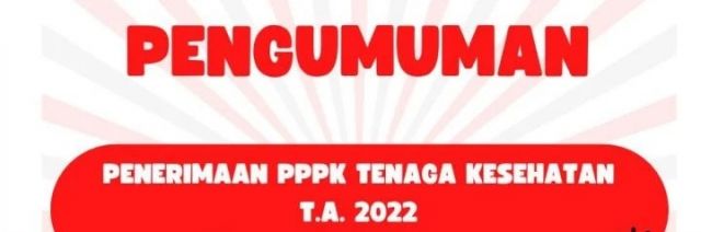 KETENTUAN DAN JADWAL SELEKSI PPPK TENAGA KESEHATAN